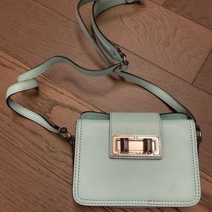mint green genuine leather rebecca minkoff shoulder bag